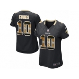 Women's Nike New Orleans Saints #10 Brandin Cooks Limited Black Strobe NFL Jersey