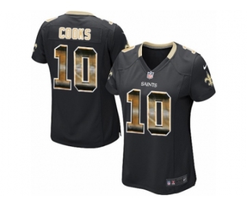 Women's Nike New Orleans Saints #10 Brandin Cooks Limited Black Strobe NFL Jersey