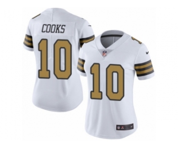 Women's Nike New Orleans Saints #10 Brandin Cooks Limited White Rush NFL Jersey