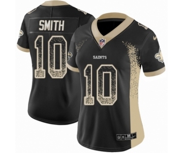 Women's Nike New Orleans Saints #10 Tre'Quan Smith Limited Black Rush Drift Fashion NFL Jersey