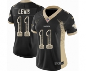 Women's Nike New Orleans Saints #11 Tommylee Lewis Limited Black Rush Drift Fashion NFL Jersey