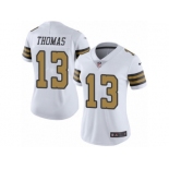 Women's Nike New Orleans Saints #13 Michael Thomas Limited White Rush NFL Jersey