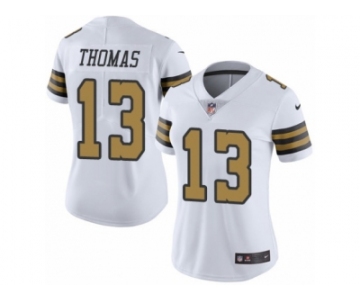 Women's Nike New Orleans Saints #13 Michael Thomas Limited White Rush NFL Jersey