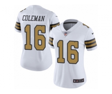 Women's Nike New Orleans Saints #16 Brandon Coleman Limited White Rush NFL Jersey