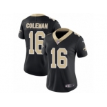 Women's Nike New Orleans Saints #16 Brandon Coleman Vapor Untouchable Limited Black Team Color NFL Jersey