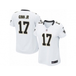 Women's Nike New Orleans Saints #17 Ted Ginn Jr Limited White NFL Jersey