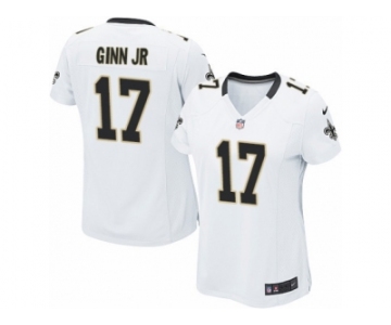 Women's Nike New Orleans Saints #17 Ted Ginn Jr Limited White NFL Jersey