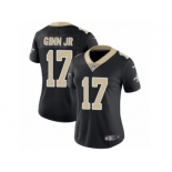 Women's Nike New Orleans Saints #17 Ted Ginn Jr Vapor Untouchable Limited Black Team Color NFL Jersey