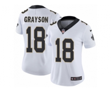 Women's Nike New Orleans Saints #18 Garrett Grayson Vapor Untouchable Limited White NFL Jersey