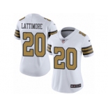 Women's Nike New Orleans Saints #20 Marshon Lattimore Limited White Rush NFL Jersey