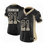 Women's Nike New Orleans Saints #21 Patrick Robinson Limited Black Rush Drift Fashion NFL Jersey