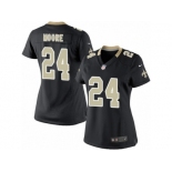 Women's Nike New Orleans Saints #24 Sterling Moore Limited Black Team Color NFL Jersey