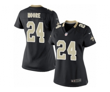 Women's Nike New Orleans Saints #24 Sterling Moore Limited Black Team Color NFL Jersey