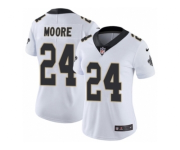 Women's Nike New Orleans Saints #24 Sterling Moore Vapor Untouchable Limited White NFL Jersey