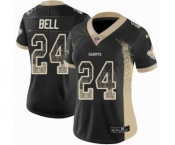 Women's Nike New Orleans Saints #24 Vonn Bell Limited Black Rush Drift Fashion NFL Jersey