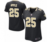 Women's Nike New Orleans Saints #25 Eli Apple Game Black Team Color NFL Jersey