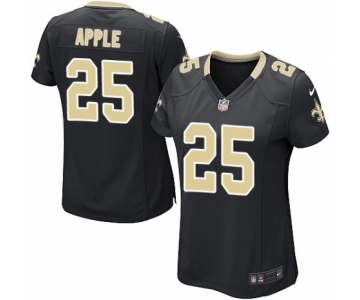 Women's Nike New Orleans Saints #25 Eli Apple Game Black Team Color NFL Jersey