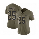 Women's Nike New Orleans Saints #25 Eli Apple Limited Olive 2017 Salute to Service NFL Jersey