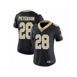 Women's Nike New Orleans Saints #28 Adrian Peterson Vapor Untouchable Limited Black Team Color NFL Jersey