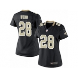 Women's Nike New Orleans Saints #28 B.W. Webb Limited Black Team Color NFL Jersey