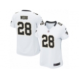 Women's Nike New Orleans Saints #28 B.W. Webb Limited White NFL Jersey