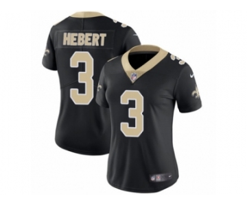 Women's Nike New Orleans Saints #3 Bobby Hebert Vapor Untouchable Limited Black Team Color NFL Jersey