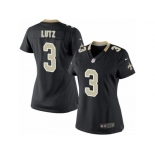 Women's Nike New Orleans Saints #3 Will Lutz Limited Black Team Color NFL Jersey