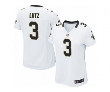 Women's Nike New Orleans Saints #3 Will Lutz Limited White NFL Jersey