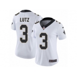 Women's Nike New Orleans Saints #3 Will Lutz Vapor Untouchable Limited White NFL Jersey