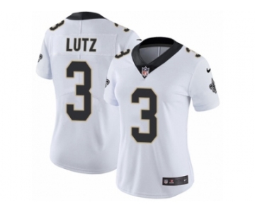 Women's Nike New Orleans Saints #3 Will Lutz Vapor Untouchable Limited White NFL Jersey