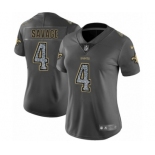 Women's Nike New Orleans Saints #4 Tom Savage Gray Static Vapor Untouchable Limited NFL Jersey