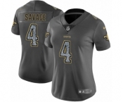 Women's Nike New Orleans Saints #4 Tom Savage Gray Static Vapor Untouchable Limited NFL Jersey