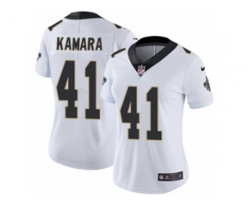 Women's Nike New Orleans Saints #41 Alvin Kamara Limited White NFL Jersey