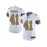 Women's Nike New Orleans Saints #41 Alvin Kamara Limited White Rush NFL Jersey