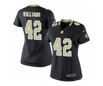 Women's Nike New Orleans Saints #42 Marcus Williams Limited Black Team Color NFL Jersey