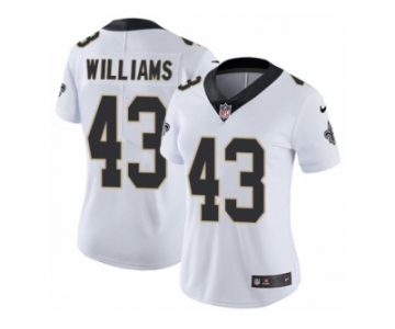 Women's Nike New Orleans Saints #43 Marcus Williams Limited White NFL Jersey