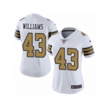 Women's Nike New Orleans Saints #43 Marcus Williams Limited White Rush NFL Jersey