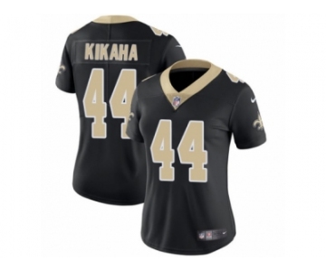 Women's Nike New Orleans Saints #44 Hau'oli Kikaha Vapor Untouchable Limited Black Team Color NFL Jersey