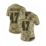 Women's Nike New Orleans Saints #47 Alex Anzalone Limited Camo 2018 Salute to Service NFL Jersey