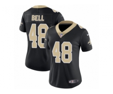 Women's Nike New Orleans Saints #48 Vonn Bell Vapor Untouchable Limited Black Team Color NFL Jersey