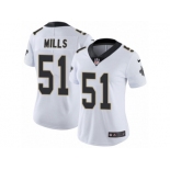 Women's Nike New Orleans Saints #51 Sam Mills Vapor Untouchable Limited White NFL Jersey