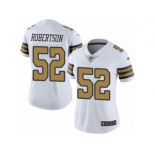 Women's Nike New Orleans Saints #52 Craig Robertson Limited White Rush NFL Jersey