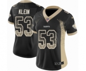 Women's Nike New Orleans Saints #53 A.J. Klein Limited Black Rush Drift Fashion NFL Jersey