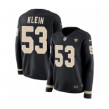 Women's Nike New Orleans Saints #53 A.J. Klein Limited Black Therma Long Sleeve NFL Jersey