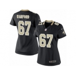 Women's Nike New Orleans Saints #67 Larry Warford Limited Black Team Color NFL Jersey