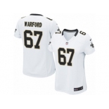 Women's Nike New Orleans Saints #67 Larry Warford Limited White NFL Jersey