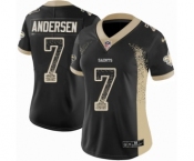 Women's Nike New Orleans Saints #7 Morten Andersen Limited Black Rush Drift Fashion NFL Jersey