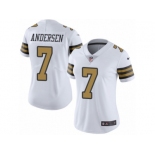 Women's Nike New Orleans Saints #7 Morten Andersen Limited White Rush NFL Jersey