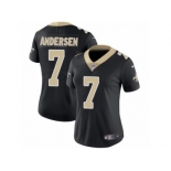 Women's Nike New Orleans Saints #7 Morten Andersen Vapor Untouchable Limited Black Team Color NFL Jersey