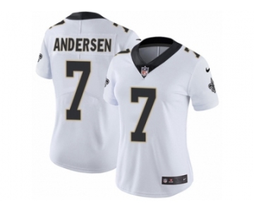 Women's Nike New Orleans Saints #7 Morten Andersen Vapor Untouchable Limited White NFL Jersey